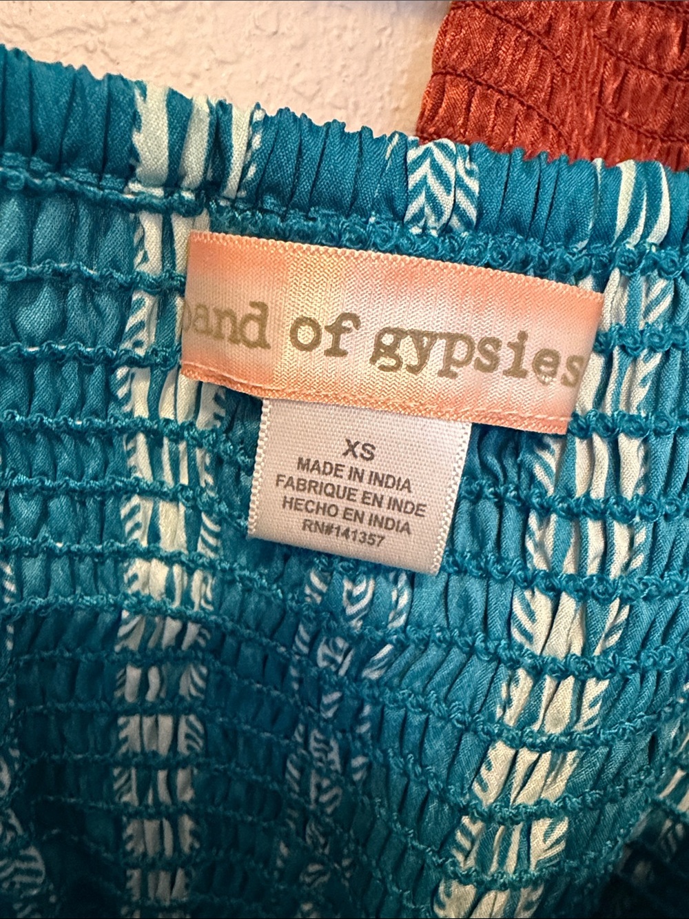 Band of Gypsies Teal Striped Bustier Jumpsuit - Picture 6 of 6